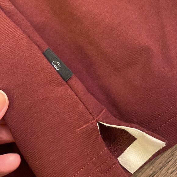 Ted Baker London Mens MMB-LYDNEY Maroon 1/4 Zip Long Sleeve Collared Top Size 5 - Picture 12 of 13